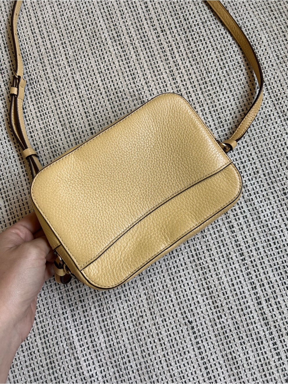 COACH Yellow Pebbled Leather Crossbody with Princess Belle - Picture 4 of 11
